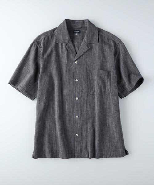 BACK NUMBER(バックナンバー)の「BACK NUMBER(バックナンバー)【メンズ】綿麻ヘリンボーン半袖開襟シャツ(シャツ/ブラウス・メンズ・ベージュ/ネイビー・S/M/L/XL)」の12枚目の写真