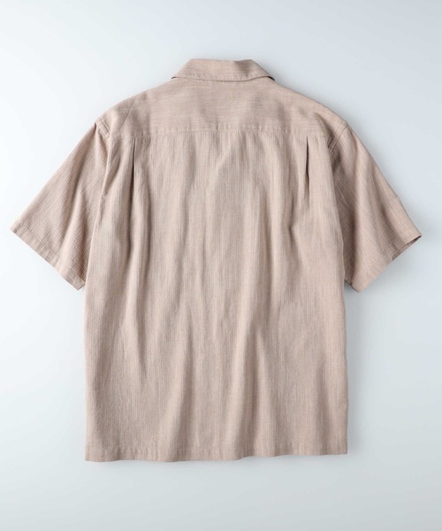 BACK NUMBER(バックナンバー)の「BACK NUMBER(バックナンバー)【メンズ】綿麻ヘリンボーン半袖開襟シャツ(シャツ/ブラウス・メンズ・ベージュ/ネイビー・S/M/L/XL)」の5枚目の写真