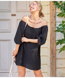 anap mimpi（アナップミンピ）の「ダブルガーゼ オフショルダー ミニワンピース（ワンピース）」