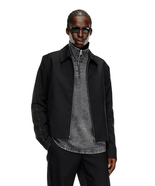 DIESEL（ディーゼル）の「メンズ ジップアップジャケット（ライダースジャケット・メンズ・ブラック・48/46）」の6枚目の写真