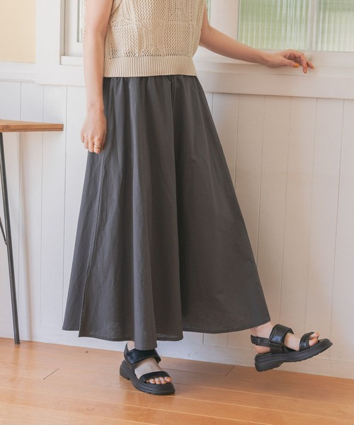 studio CLIP（スタディオクリップ）の「快適！夏のお手入れらくらくサーキュラースカーチョ[プチ・プラス・トールサイズあり]（その他パンツ・レディース・その他4/スモーク/その他3/その他5/ベージュ・TF/MEDIUM/PF/LARGE/ﾌﾘｰ(L)）」の9枚目の写真