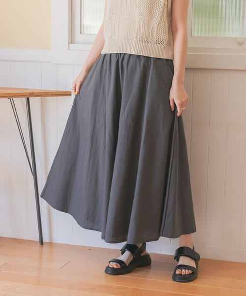 studio CLIP（スタディオクリップ）の「快適！夏のお手入れらくらくサーキュラースカーチョ[プチ・プラス・トールサイズあり]（その他パンツ・レディース・その他4/スモーク/その他3/その他5/ベージュ・TF/MEDIUM/PF/LARGE/ﾌﾘｰ(L)）」の11枚目の写真