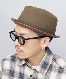 Basiquenti | コットン 配色 PUパイピング ポークパイハット(ハット)