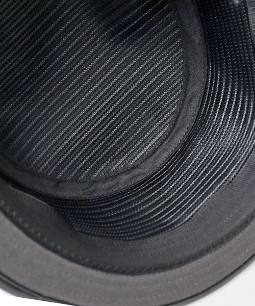 Basiquenti（ベーシックエンティ）の「コットン 配色 PUパイピング ポークパイハット（ハット・メンズ・ブラック/ブラウン・FREE）」の13枚目の写真