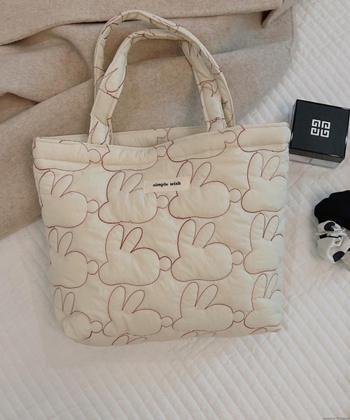 Liaa/うさぎキルティング ミニトート A18372（トートバッグ