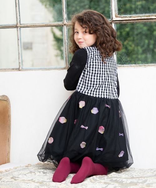 お花とリボンのバルーンワンピ(140・150cm)（ワンピース）｜panpantutu（パンパンチュチュ） 5,720円