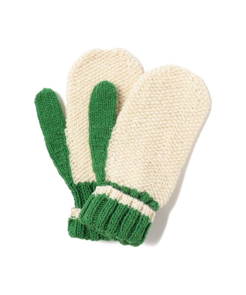BEAMS BOY(ビームスボーイ)の「2トーン ミトン(手袋・レディース・オフホワイト/グレー/ブラック・ONE SIZE)」の7枚目の写真