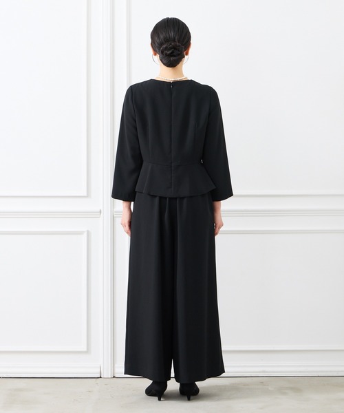 AIMER(エメ)の「【喪服・礼服】ペプラムブラウス×ワイドパンツブラックフォーマルセットアップ(スーツパンツ・レディース・ブラック・SMALL/X-LARGE/LARGE/MEDIUM)」の22枚目の写真