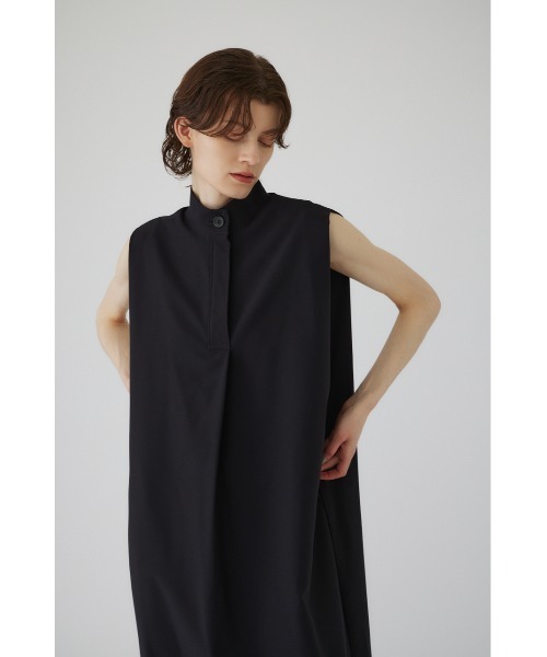 RIM.ARK リムアーク マキシワンピース 半袖 黒 セール】Drawstring square cut dress（ワンピース）｜RIM.ARK