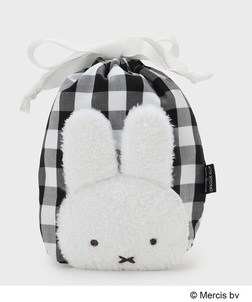 OPAQUE.CLIP（オペークドットクリップ）の「◆【Dick Bruna × OPAQUE.CLIPコラボ】miffy 巾着型ポーチ（ポーチ・レディース・レッド系3/ブルー系その他7/ブラック系1・00）」の2枚目の写真