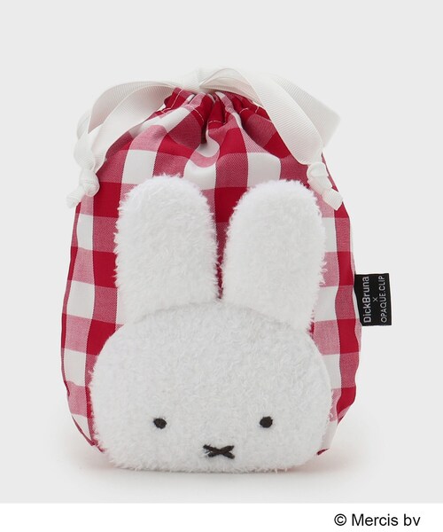 OPAQUE.CLIP（オペークドットクリップ）の「◆【Dick Bruna × OPAQUE.CLIPコラボ】miffy 巾着型ポーチ（ポーチ・レディース・レッド系3/ブルー系その他7/ブラック系1・00）」の3枚目の写真