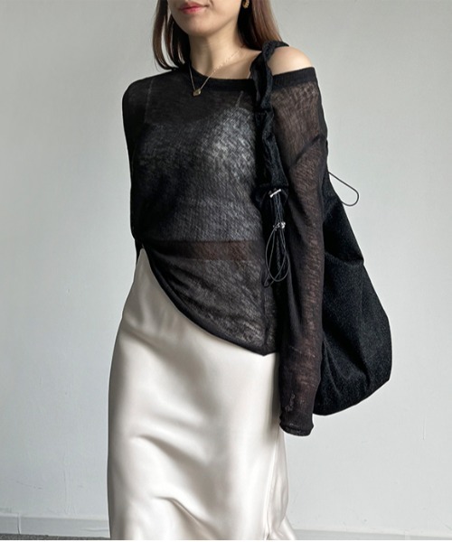 FREE STYLISTS（フリー スタイリスト）の「Y2K ドロストラメトートバッグ（ハンドバッグ・レディース・ダークグレー/ブラック/シルバー・FREE）」の12枚目の写真