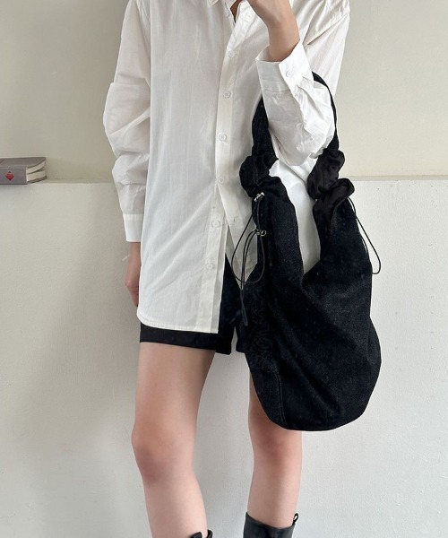 FREE STYLISTS（フリー スタイリスト）の「Y2K ドロストラメトートバッグ（ハンドバッグ・レディース・ダークグレー/ブラック/シルバー・FREE）」の10枚目の写真