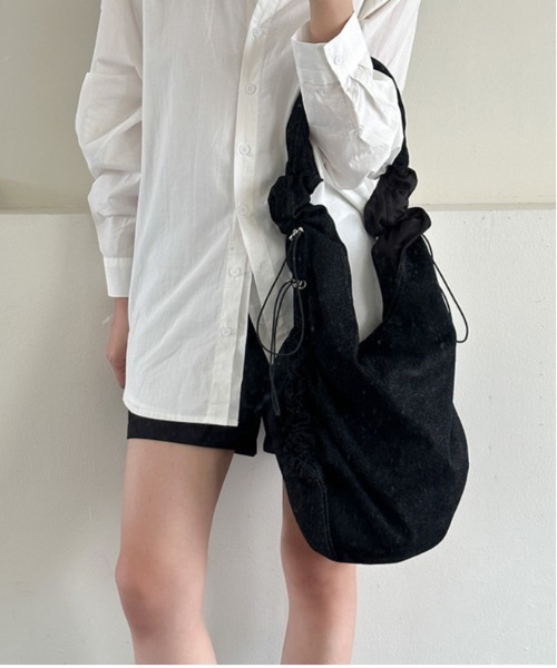 FREE STYLISTS（フリー スタイリスト）の「Y2K ドロストラメトートバッグ（ハンドバッグ・レディース・ダークグレー/ブラック/シルバー・FREE）」の13枚目の写真