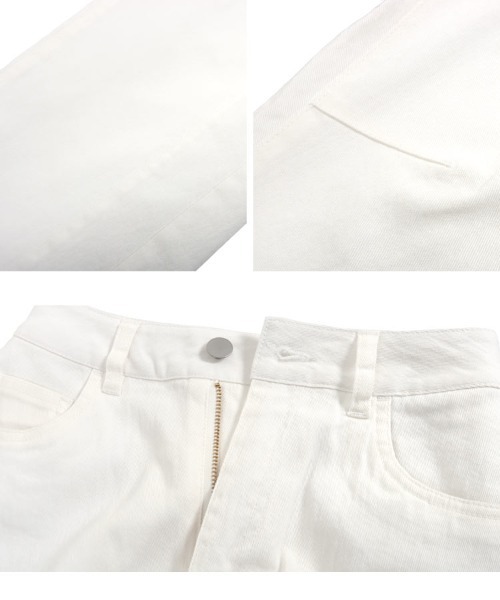 KOBE LETTUCE（コウベレタス）の「接触冷感カーブデニムパンツ（デニムパンツ・レディース・ライトブルー/インディゴブルー/ホワイト/ブラック・PM/TM/S/M/L/PS）」の16枚目の写真