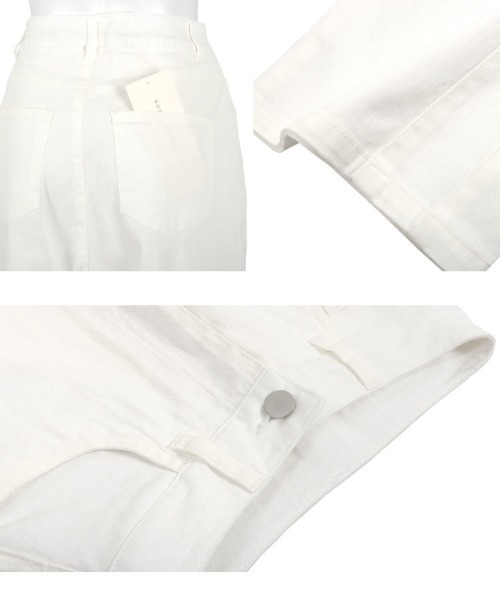 KOBE LETTUCE（コウベレタス）の「接触冷感カーブデニムパンツ（デニムパンツ・レディース・ライトブルー/インディゴブルー/ホワイト/ブラック・PM/TM/S/M/L/PS）」の17枚目の写真