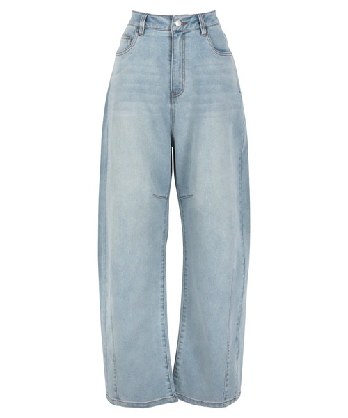 KOBE LETTUCE（コウベレタス）の「接触冷感カーブデニムパンツ（デニムパンツ・レディース・ライトブルー/インディゴブルー/ホワイト/ブラック・PM/TM/S/M/L/PS）」の19枚目の写真