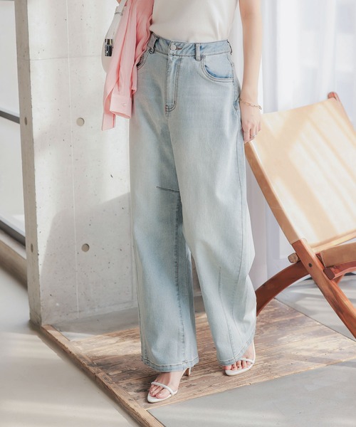 COURREGES クレシュ マルチフレックス テニム フツカット ハンツ セール】マルチカーゴワイドデニムパンツ（デニムパンツ