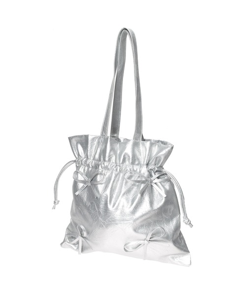 fifth(フィフス)の「リボン付き巾着トート(トートバッグ・レディース・ブラック/シルバー・FREE)」の10枚目の写真