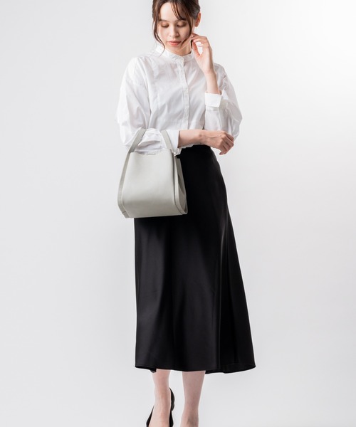 MURA(ムラ)の「PU(合成皮革) 高見え ショルダーベルト付き キューブバッグ(ショルダーバッグ・レディース・グレー/ブラック/ダークブラウン/キャメル/ベージュ/ネイビー・FREE)」の13枚目の写真