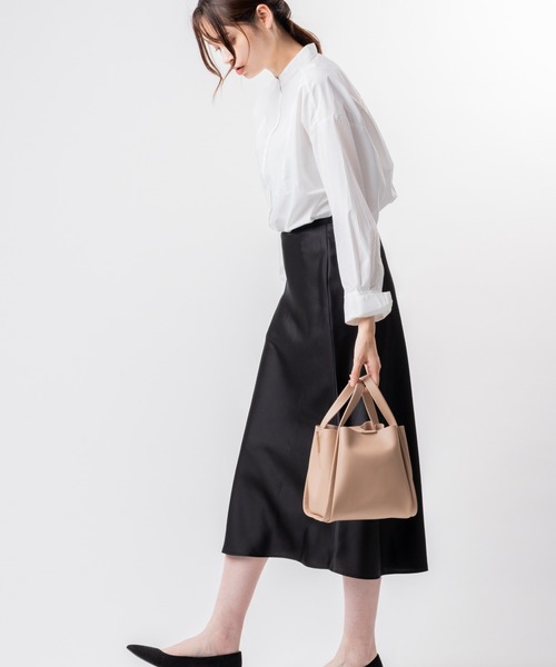 MURA(ムラ)の「PU(合成皮革) 高見え ショルダーベルト付き キューブバッグ(ショルダーバッグ・レディース・グレー/ブラック/ダークブラウン/キャメル/ベージュ/ネイビー・FREE)」の17枚目の写真