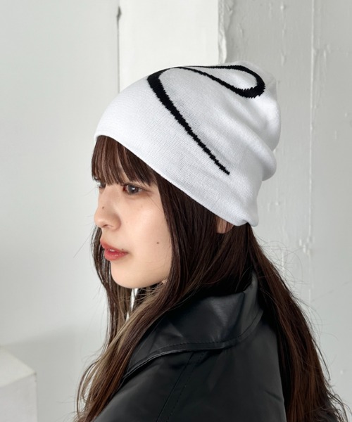 セール】リボンデザインニットビーニー（ニットキャップ/ビーニー