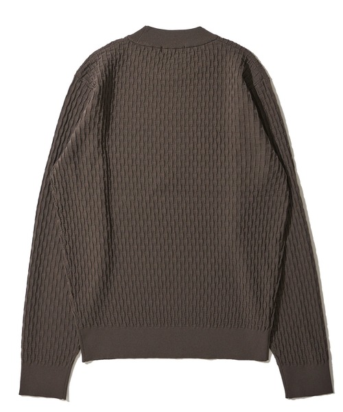 TETE HOMME（テットオム）の「ブリスター編みウォッシャブルニット（ニット/セーター・メンズ・モカ/ネイビー/ブラック/オフホワイト/グレー・MEDIUM/LARGE/X-LARGE）」の15枚目の写真