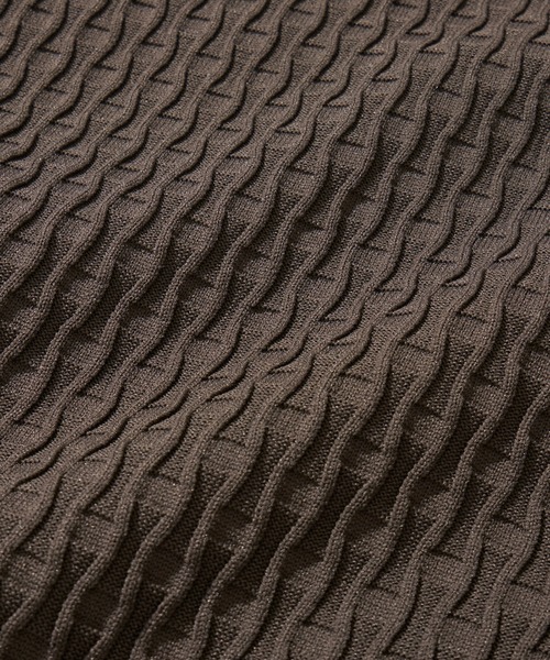 TETE HOMME（テットオム）の「ブリスター編みウォッシャブルニット（ニット/セーター・メンズ・モカ/ネイビー/ブラック/オフホワイト/グレー・MEDIUM/LARGE/X-LARGE）」の20枚目の写真