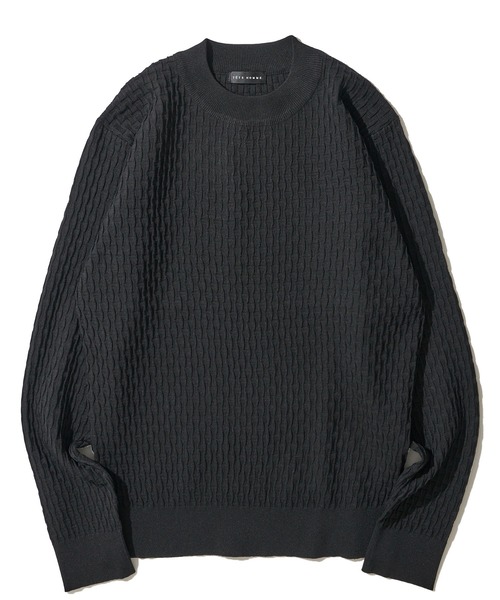 TETE HOMME（テットオム）の「ブリスター編みウォッシャブルニット（ニット/セーター・メンズ・モカ/ネイビー/ブラック/オフホワイト/グレー・MEDIUM/LARGE/X-LARGE）」の10枚目の写真