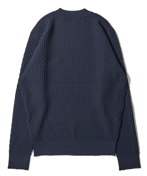 TETE HOMME（テットオム）の「ブリスター編みウォッシャブルニット（ニット/セーター・メンズ・モカ/ネイビー/ブラック/オフホワイト/グレー・MEDIUM/LARGE/X-LARGE）」の17枚目の写真