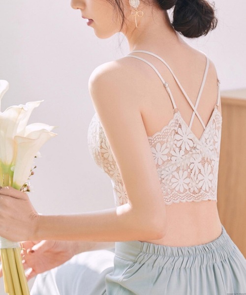 TONE SELECT GOODS(トーンセレクトグッズ)の「Liaa/カップ付き レース 花柄キャミソール A18423(キャミソール・レディース・イエロー/ベージュ/ブラック/ピンクベージュ/ホワイト・LARGE/MEDIUM)」の8枚目の写真