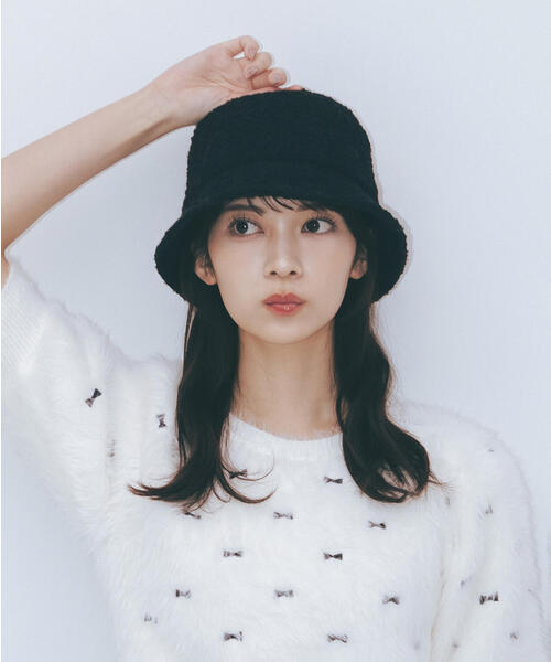 JILL by JILL STUART(ジルバイジルスチュアート)の「◇Tweedバケットハット(ハット・レディース・ブラック・FREE)」の9枚目の写真