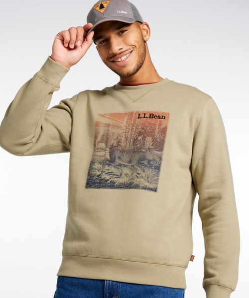 L.L.Bean（エルエルビーン）の「カタディン・アイアン・ワークス・スウェットシャツ、クルーネック　グラフィック 米国フィット・レギュラー（スウェット・メンズ・ブルー系/ホワイト系/タン/ベージュ系・LARGE/MEDIUM/SMALL）」の22枚目の写真