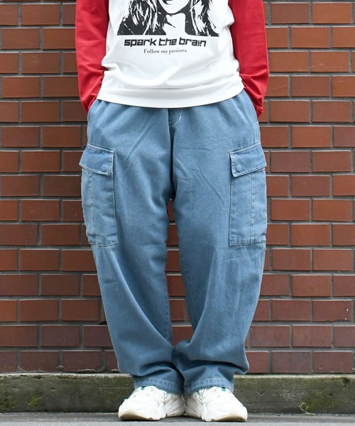 HALHAM（ハルハム）の「vintage like loose fit denim cargo pants/ヴィンテージ ライク ルーズフィット デニム カーゴパンツ【IR】（カーゴパンツ・メンズ・ブラック/ワンウォッシュ/グレー/インディゴブルー/ケミカルウォッシュ・M/L/XL）」の10枚目の写真