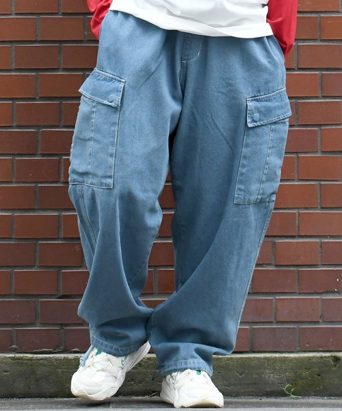 HALHAM（ハルハム）の「vintage like loose fit denim cargo pants/ヴィンテージ ライク ルーズフィット デニム カーゴパンツ【IR】（カーゴパンツ・メンズ・ブラック/ワンウォッシュ/グレー/インディゴブルー/ケミカルウォッシュ・M/L/XL）」の17枚目の写真