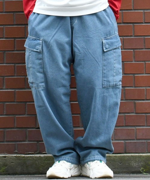 HALHAM（ハルハム）の「vintage like loose fit denim cargo pants/ヴィンテージ ライク ルーズフィット デニム カーゴパンツ【IR】（カーゴパンツ・メンズ・ブラック/ワンウォッシュ/グレー/インディゴブルー/ケミカルウォッシュ・M/L/XL）」の19枚目の写真