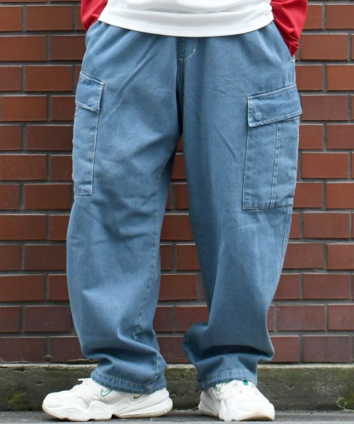 HALHAM（ハルハム）の「vintage like loose fit denim cargo pants/ヴィンテージ ライク ルーズフィット デニム カーゴパンツ【IR】（カーゴパンツ・メンズ・ブラック/ワンウォッシュ/グレー/インディゴブルー/ケミカルウォッシュ・M/L/XL）」の20枚目の写真