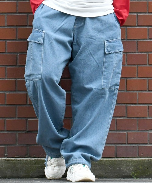 HALHAM（ハルハム）の「vintage like loose fit denim cargo pants/ヴィンテージ ライク ルーズフィット デニム カーゴパンツ【IR】（カーゴパンツ・メンズ・ブラック/ワンウォッシュ/グレー/インディゴブルー/ケミカルウォッシュ・M/L/XL）」の21枚目の写真
