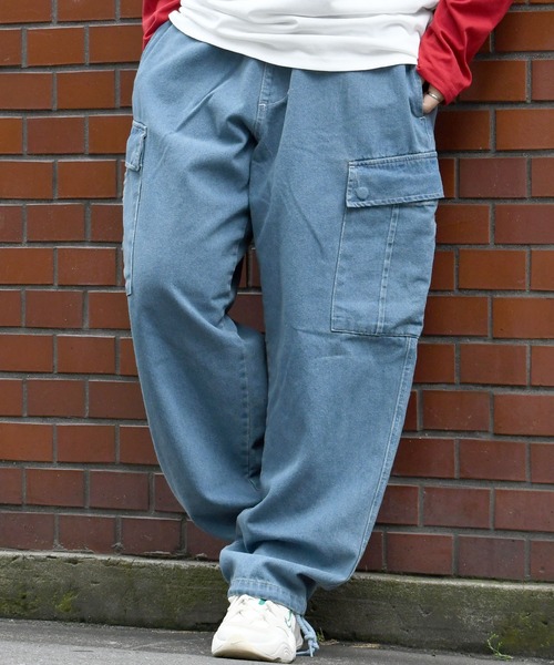 HALHAM（ハルハム）の「vintage like loose fit denim cargo pants/ヴィンテージ ライク ルーズフィット デニム カーゴパンツ【IR】（カーゴパンツ・メンズ・ブラック/ワンウォッシュ/グレー/インディゴブルー/ケミカルウォッシュ・M/L/XL）」の22枚目の写真