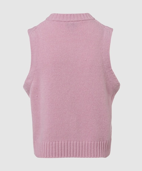 ガニー ベスト ピンクGANNI GRAPHIC WOOL MIX VEST ガニー ベスト ピンクGANNI GRAPHIC WOOL MIX VEST