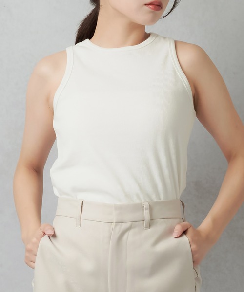 Lull（ルル）の「【Lull / ルル】アメスリリブタンクトップ（タンクトップ・レディース・杢グレー/ブラック/アイボリー・ONESIZE）」の13枚目の写真