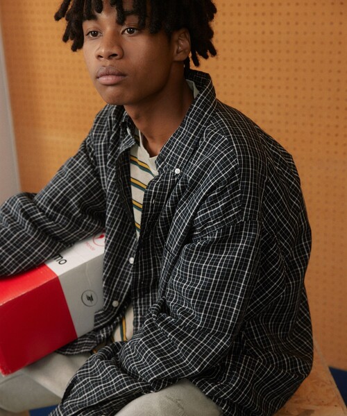 NAUTICA(ノーティカ)の「NAUTICA/ノーティカ Washed Twill Tattersall L/S Shirts/ウォッシュド ツイル タッタソール ロングスリーブシャツ(シャツ/ブラウス・メンズ・ブラック/オリーブ/オフホワイト・MEDIUM/LARGE/X-LARGE)」の14枚目の写真