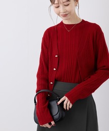 ROPE' PICNIC | ケーブル編みショート丈ニットカーディガン(カーディガン/ボレロ)