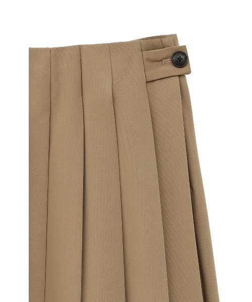 MANOF(マノフ)の「WIDE PLEATS SKIRT(スカート・レディース・ベージュ/ブラック・S/M)」の17枚目の写真