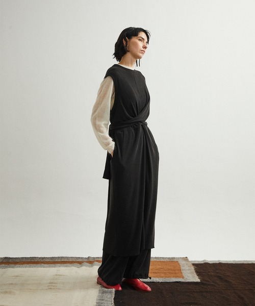 unfil（アンフィル）の「unfil アンフィル / raw silk ribbed-jersey  