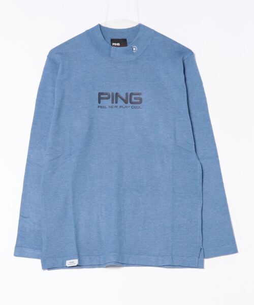 【PING APPAREL】ロゴプリント長袖ハイネックニット ＜PERFORMANCE＞ (MENS)