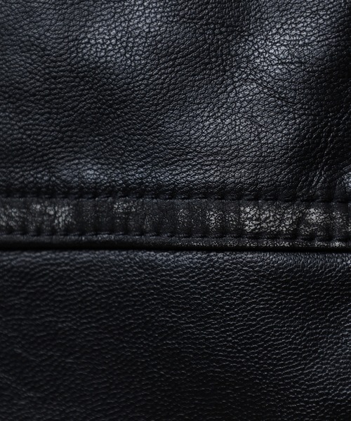 Jungle Storm（ジャングルストーム）の「Vintage design synthetic leather blouson / ヴィンテージデザイン合皮ブルゾン unisex（ブルゾン・メンズ・ブラック・M/L）」の4枚目の写真