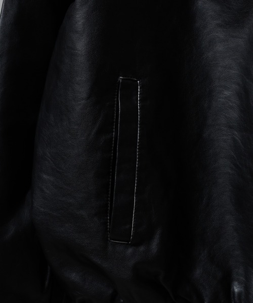 Jungle Storm（ジャングルストーム）の「Vintage design synthetic leather blouson / ヴィンテージデザイン合皮ブルゾン unisex（ブルゾン・メンズ・ブラック・M/L）」の5枚目の写真
