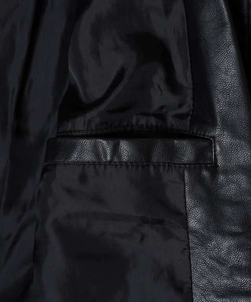 Jungle Storm（ジャングルストーム）の「Vintage design synthetic leather blouson / ヴィンテージデザイン合皮ブルゾン unisex（ブルゾン・メンズ・ブラック・M/L）」の9枚目の写真