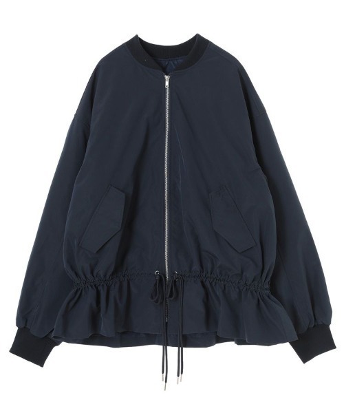 Green　Parks（グリーンパークス）の「■高橋愛×GreenParksドロストMA-1（MA-1・レディース・アイボリー/ブラック/ネイビー・FREE）」の2枚目の写真